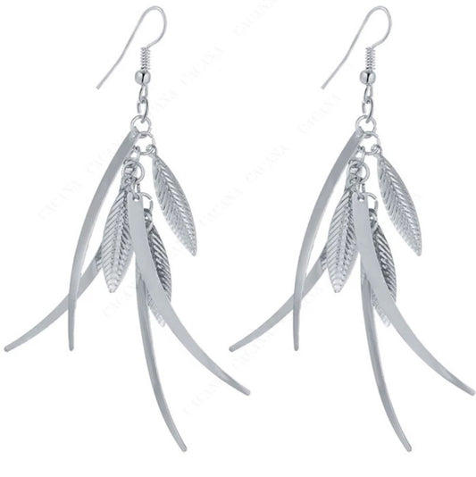 Loose Leaf Tassel Light Weight Earrings