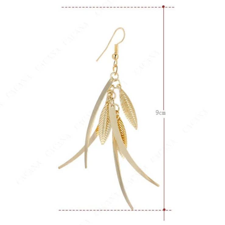 Loose Leaf Tassel Light Weight Earrings