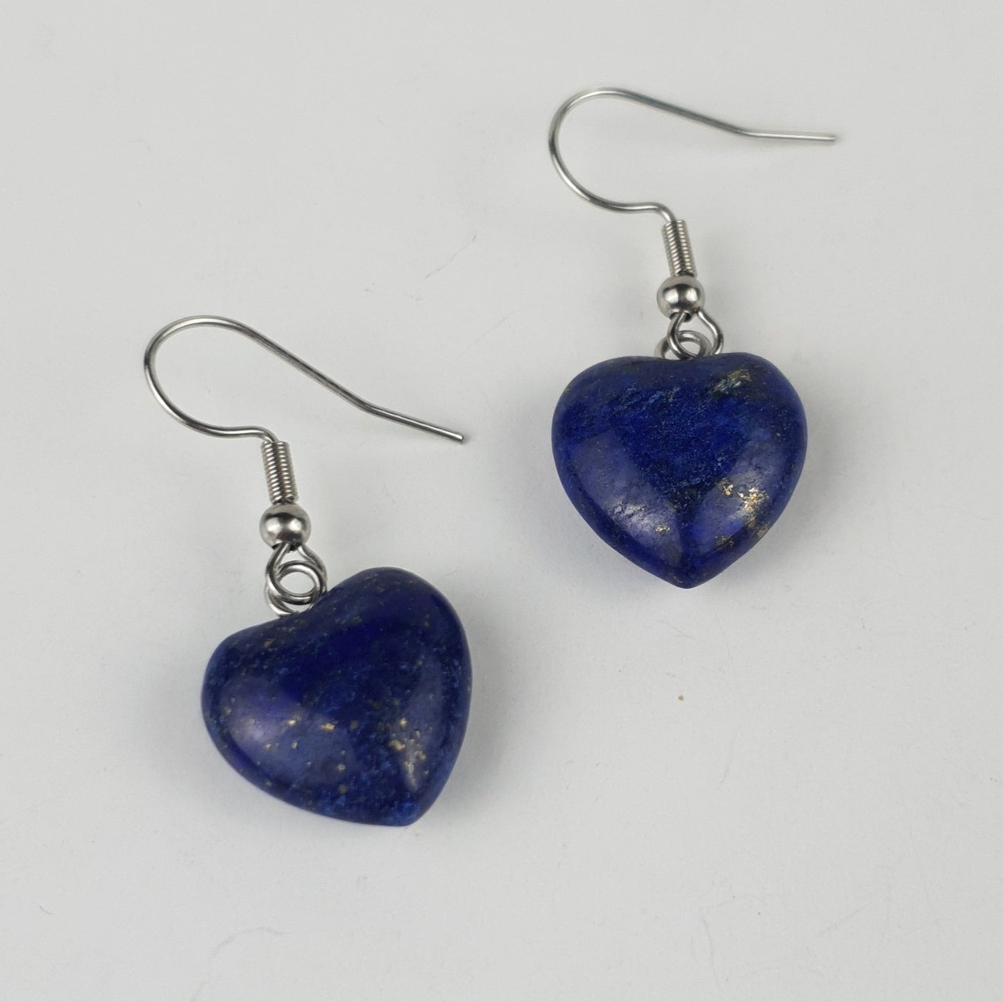 15mm Natural Heart Stone Earrings