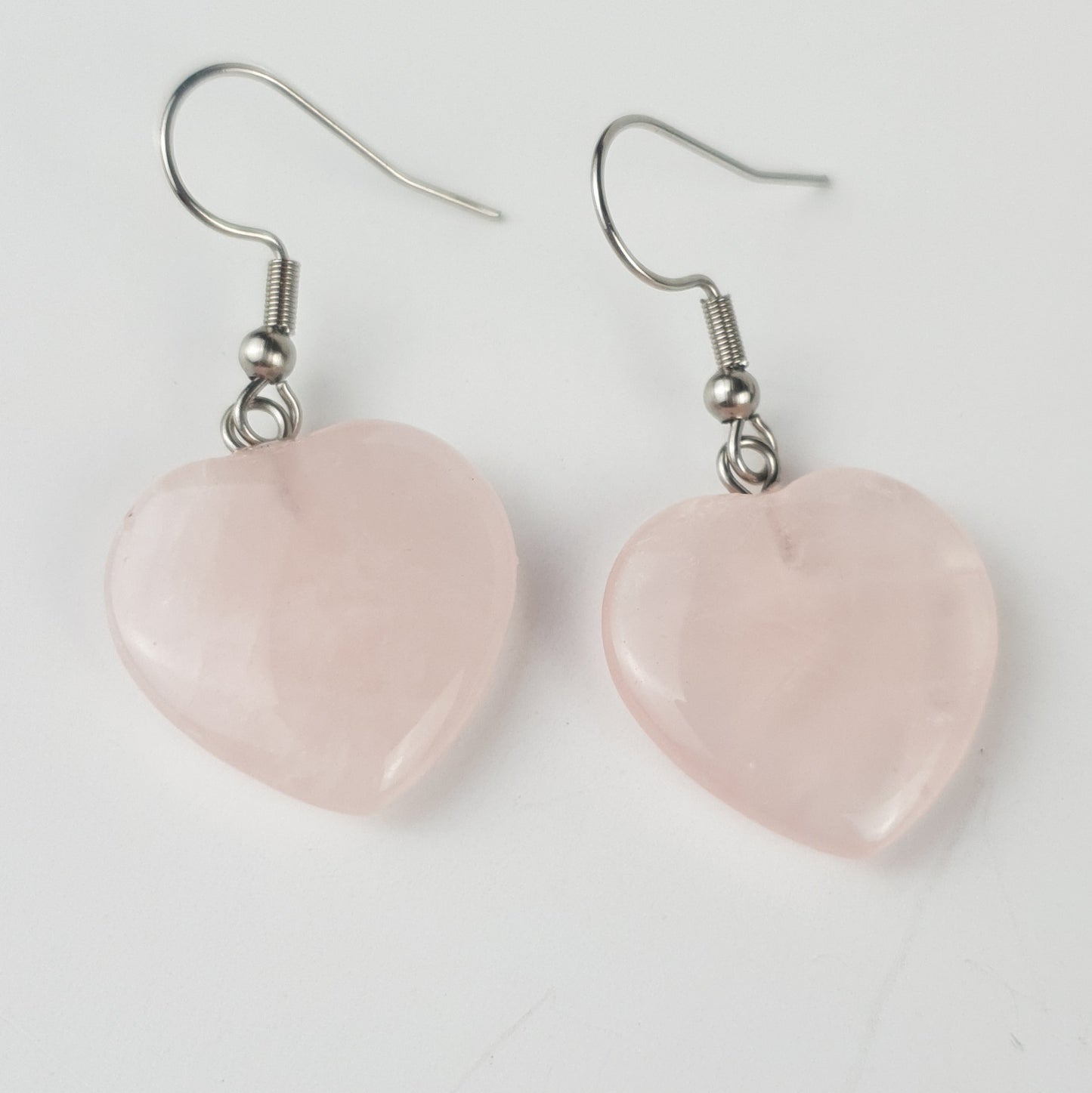 20mm Natural Heart Stone Earrings