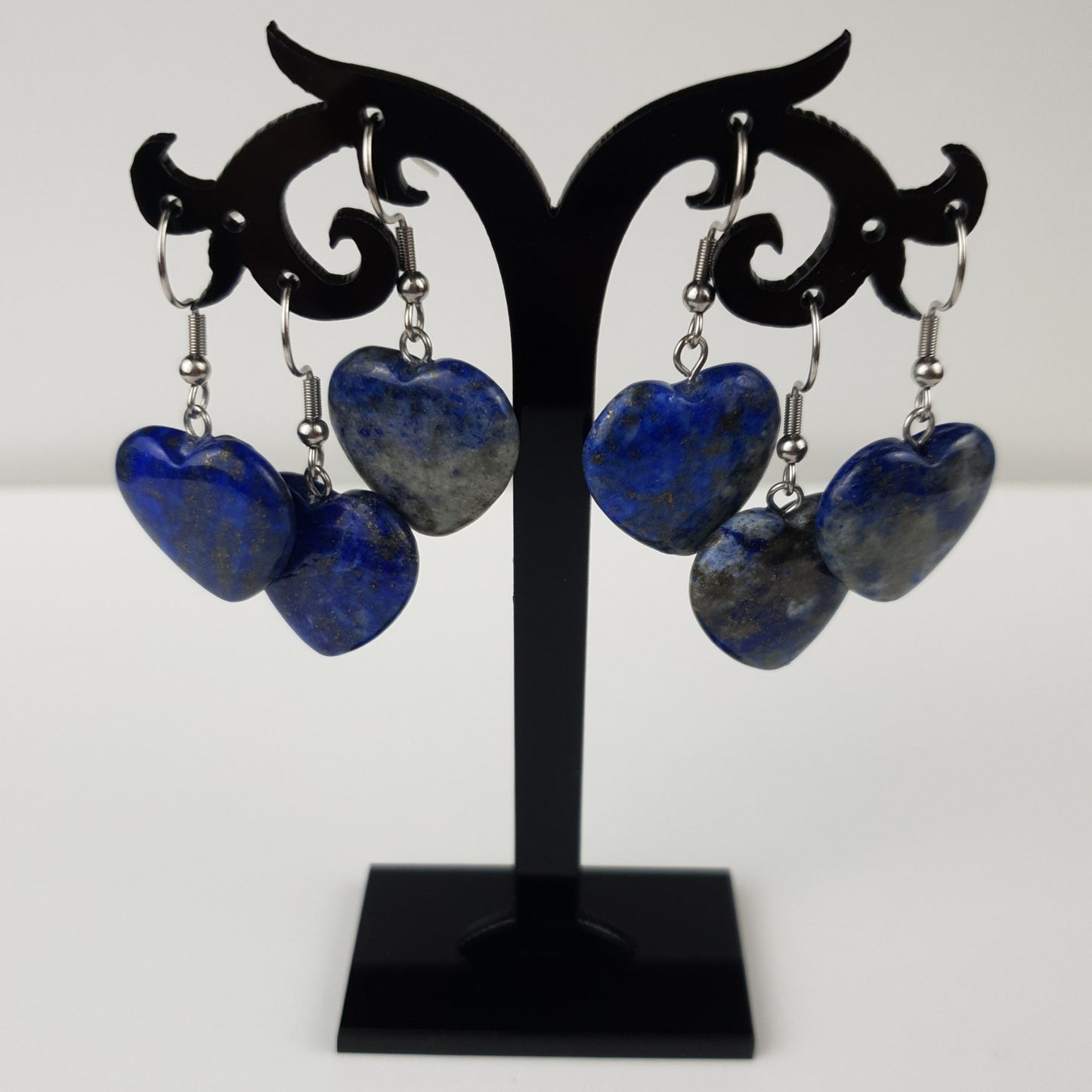 20mm Natural Heart Stone Earrings