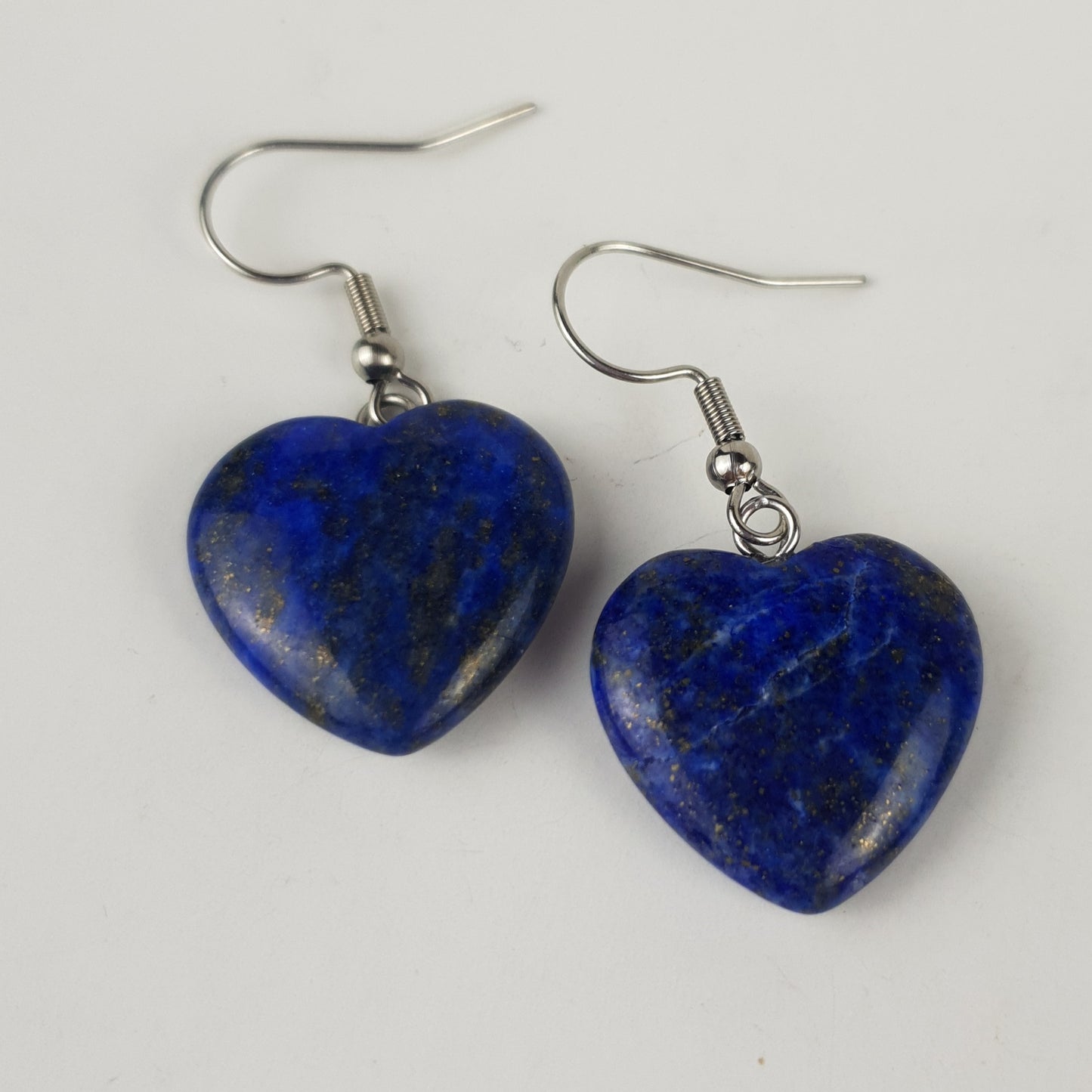 20mm Natural Heart Stone Earrings