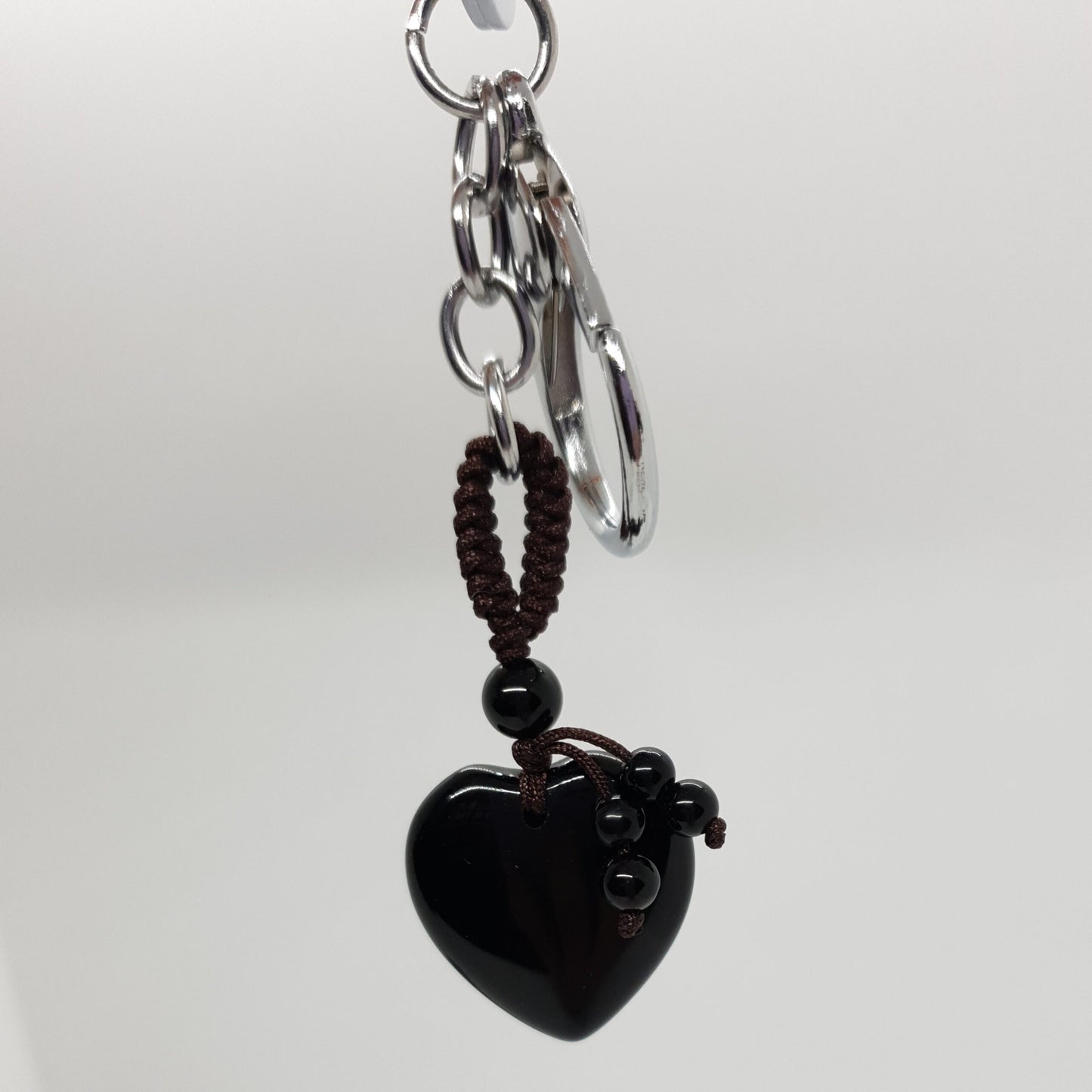 25mm Heart Stone Keychain