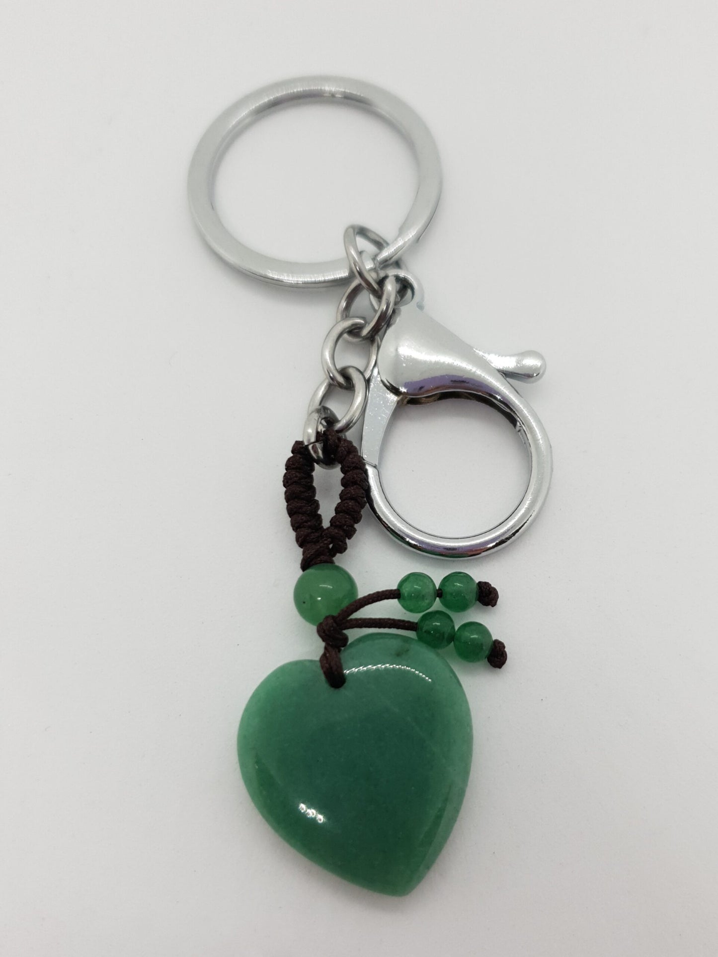 25mm Heart Stone Keychain