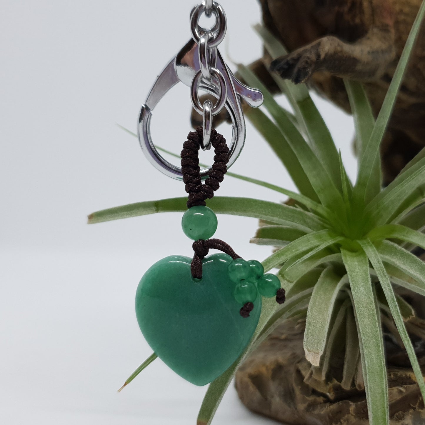 25mm Heart Stone Keychain