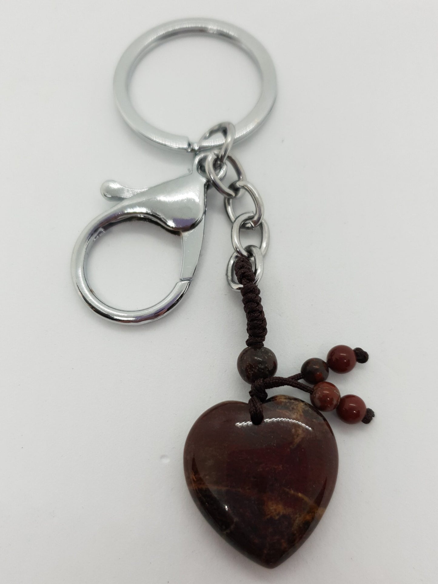 25mm Heart Stone Keychain