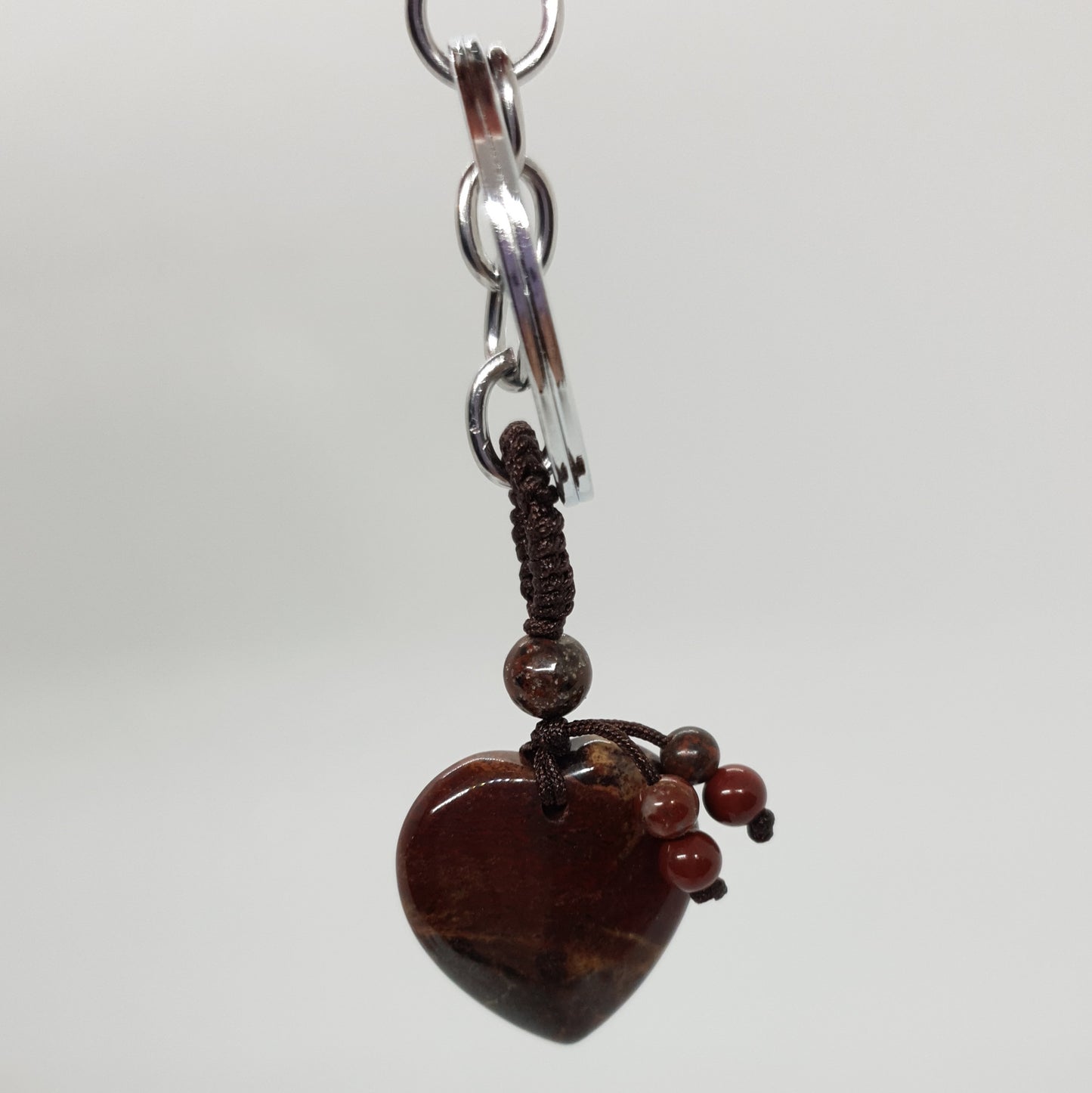 25mm Heart Stone Keychain