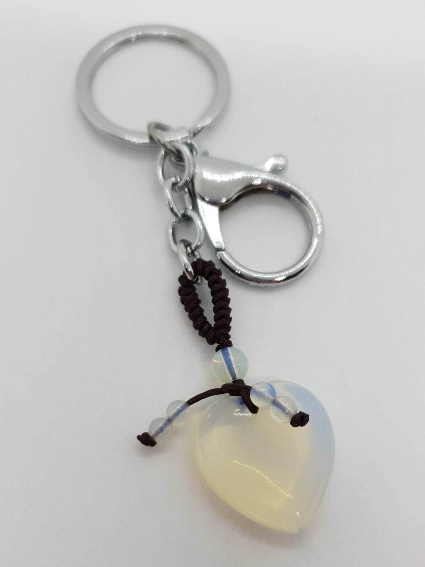 25mm Heart Stone Keychain