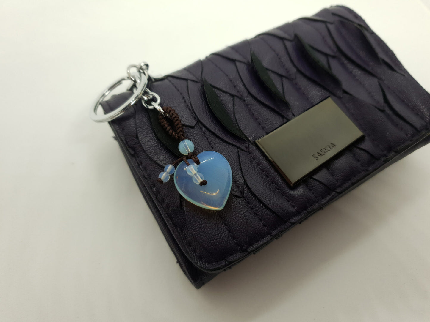 25mm Heart Stone Keychain