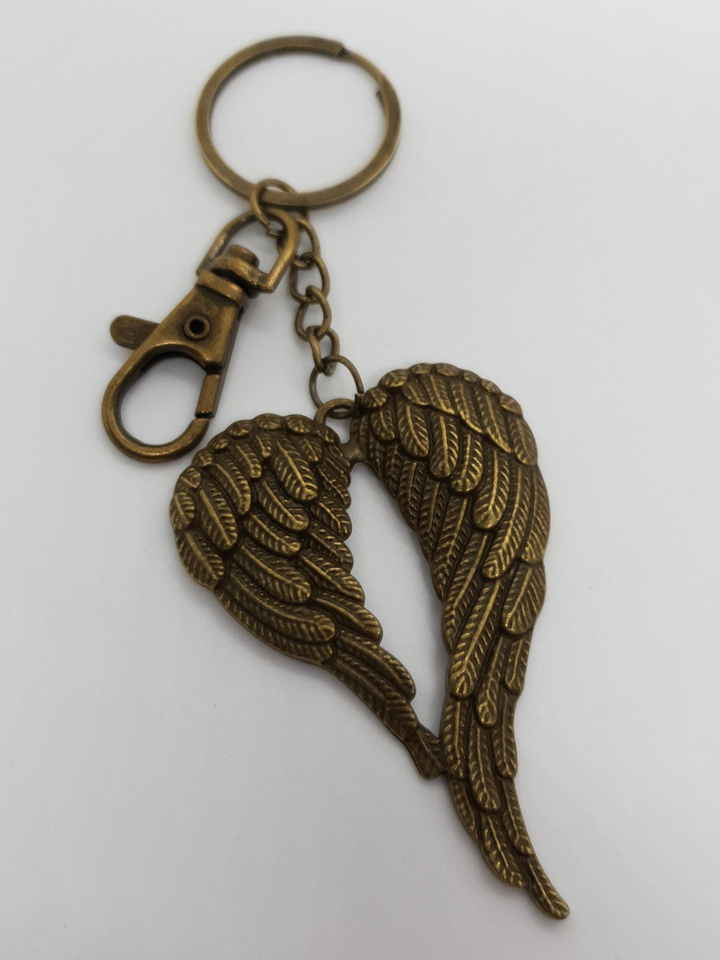 Antique Angel Wings Keychain