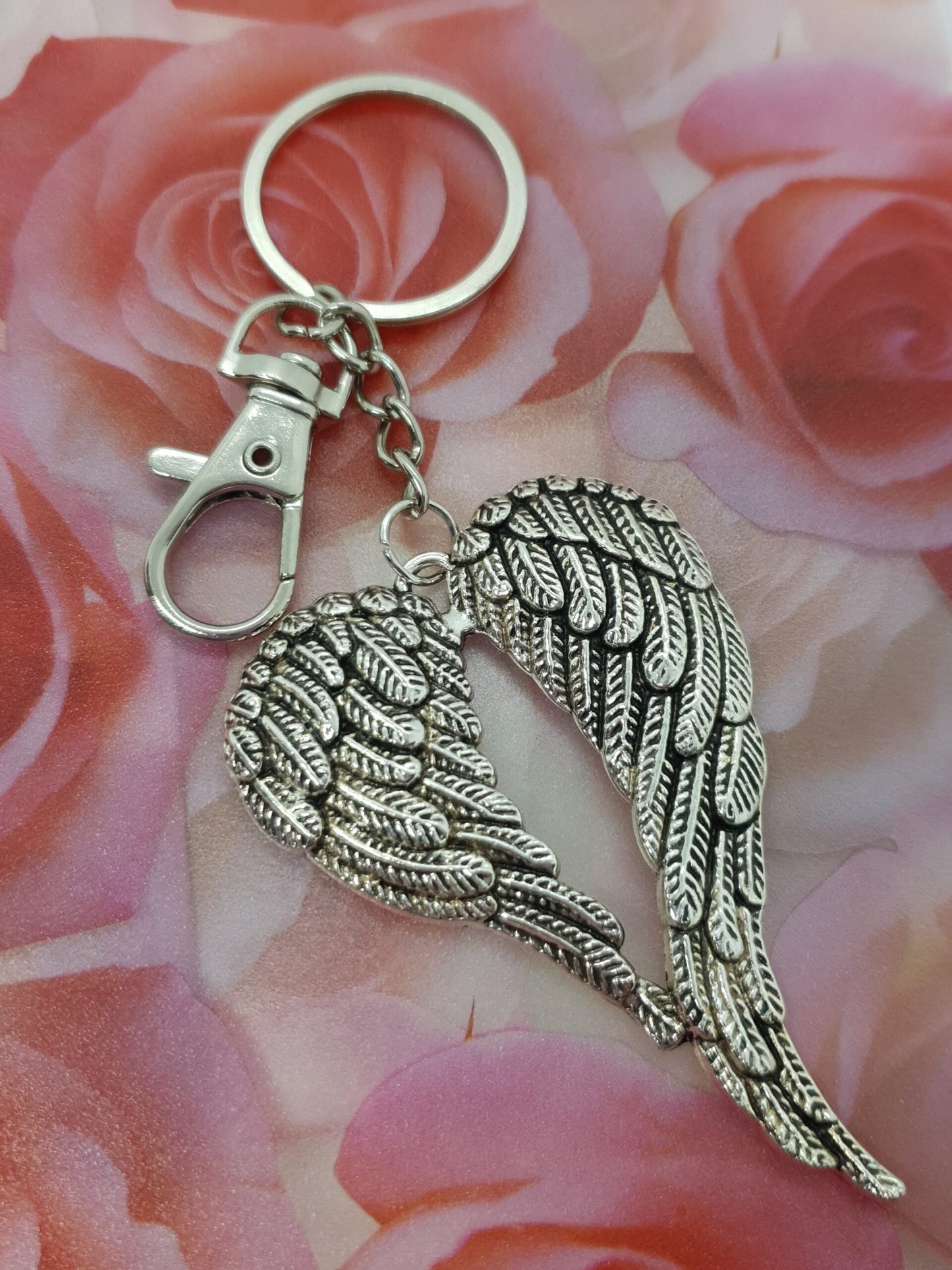 Antique Angel Wings Keychain