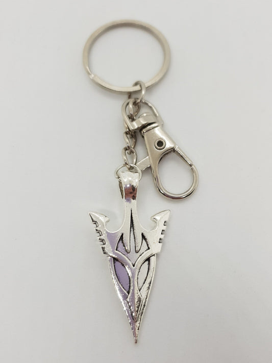 Antique Silver Arrowhead Keychain