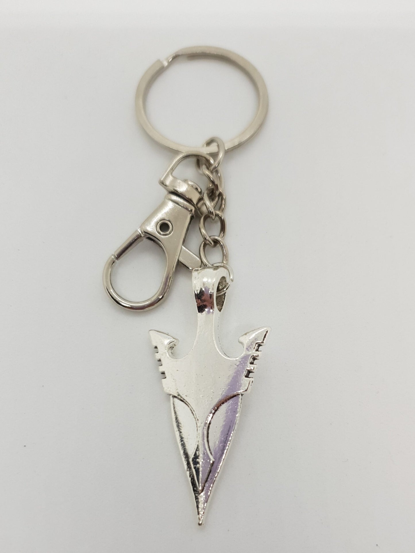 Antique Silver Arrowhead Keychain