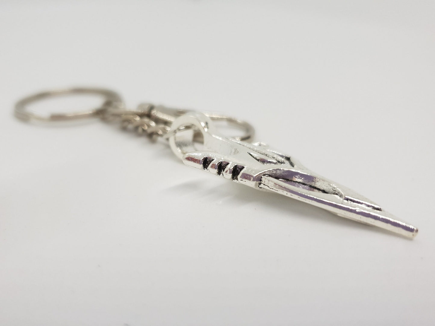 Antique Silver Arrowhead Keychain