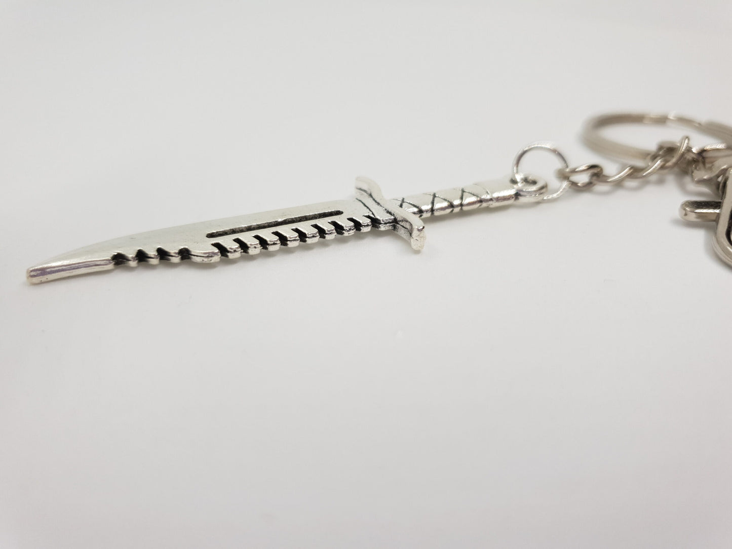 Antique Silver Sword Keychain