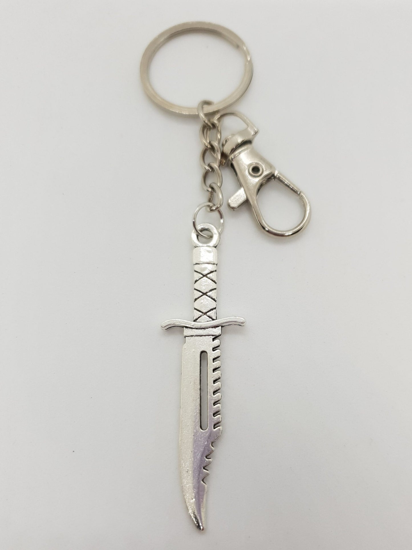 Antique Silver Sword Keychain