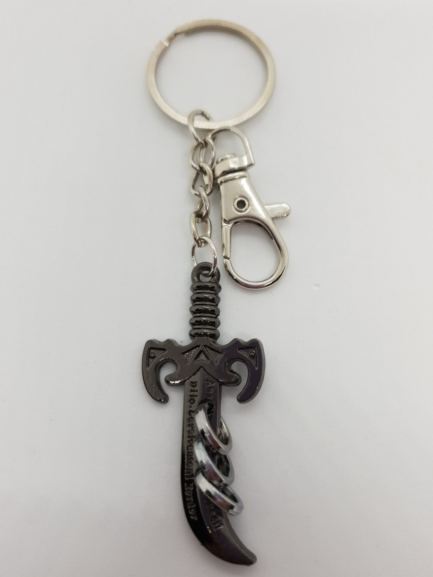 Titanium 3 Ring Blade Keychain