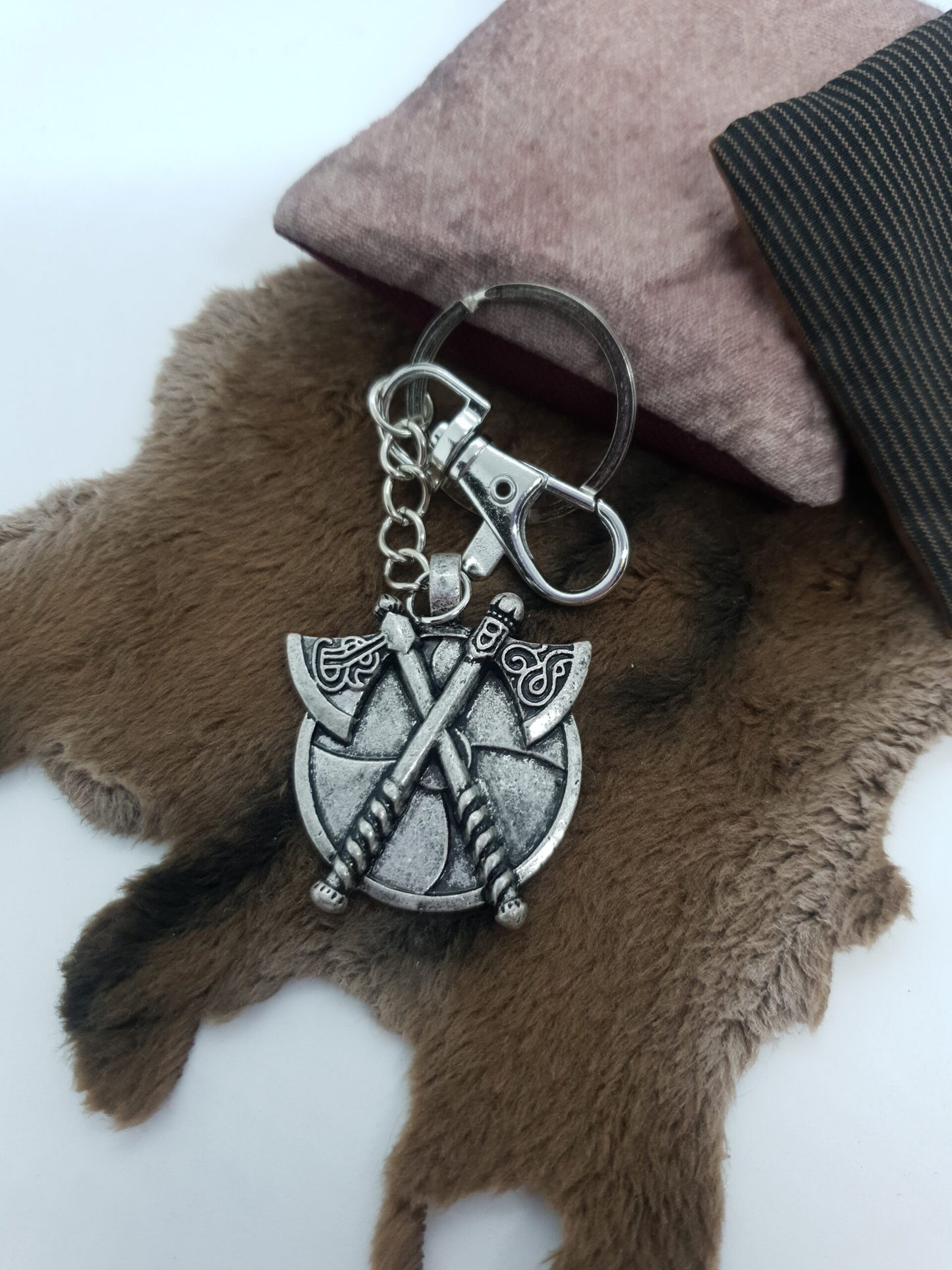 Viking Shield & Axes Keychain