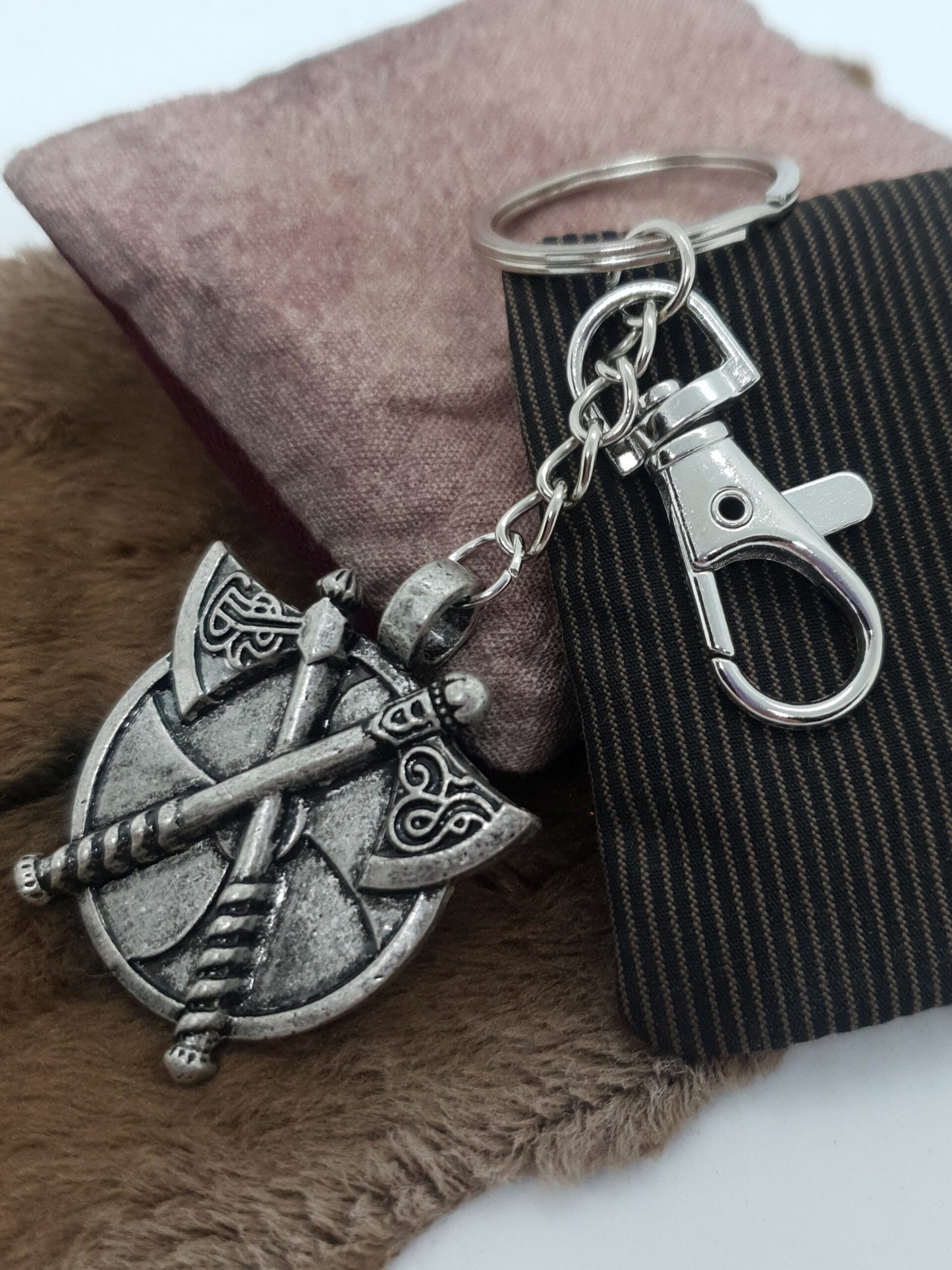 Viking Shield & Axes Keychain