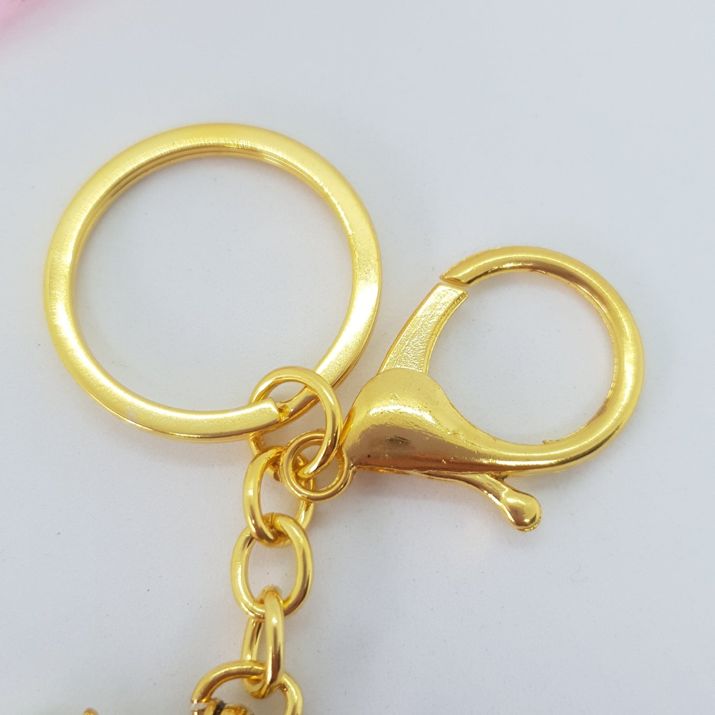 Antique Gold Heart Wings Keychain