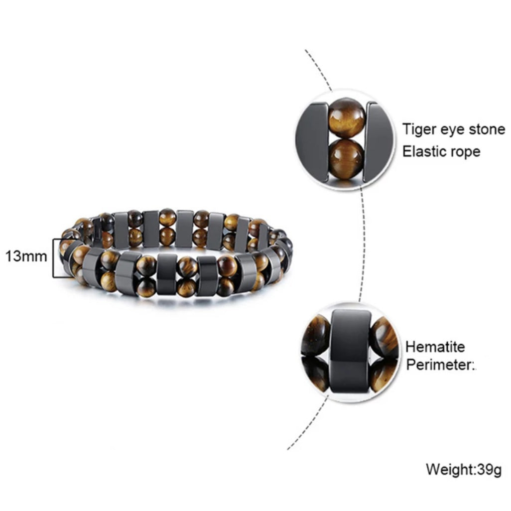 Hematite Magnetic Natural Energy Stone Bracelet