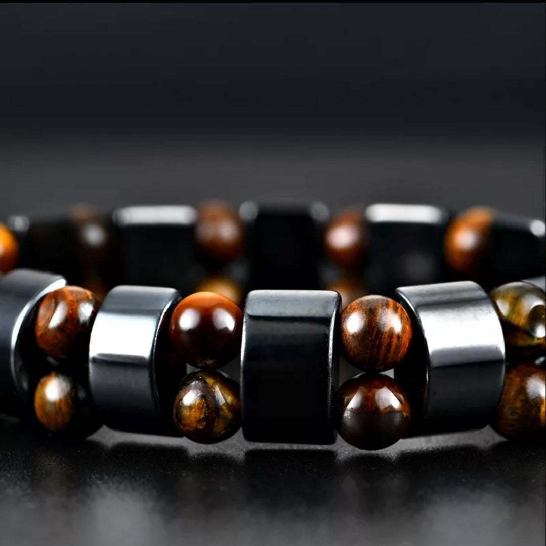 Hematite Magnetic Natural Energy Stone Bracelet