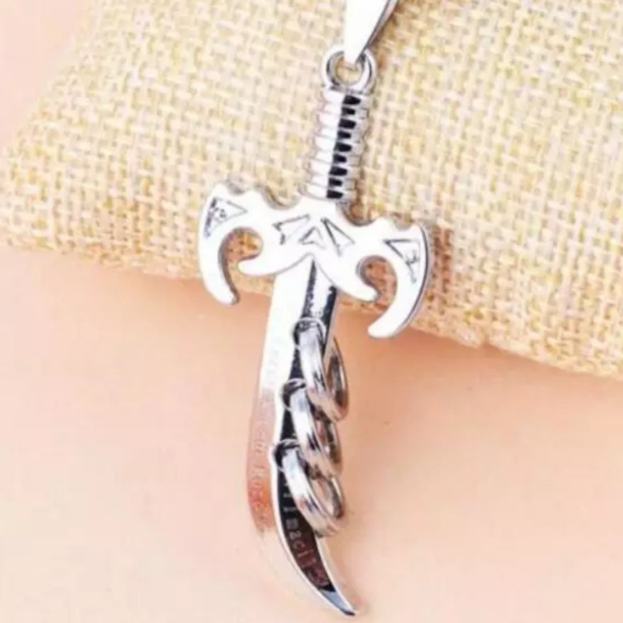 Korean-Style Titanium Steel Cool Blades Pendant Necklace