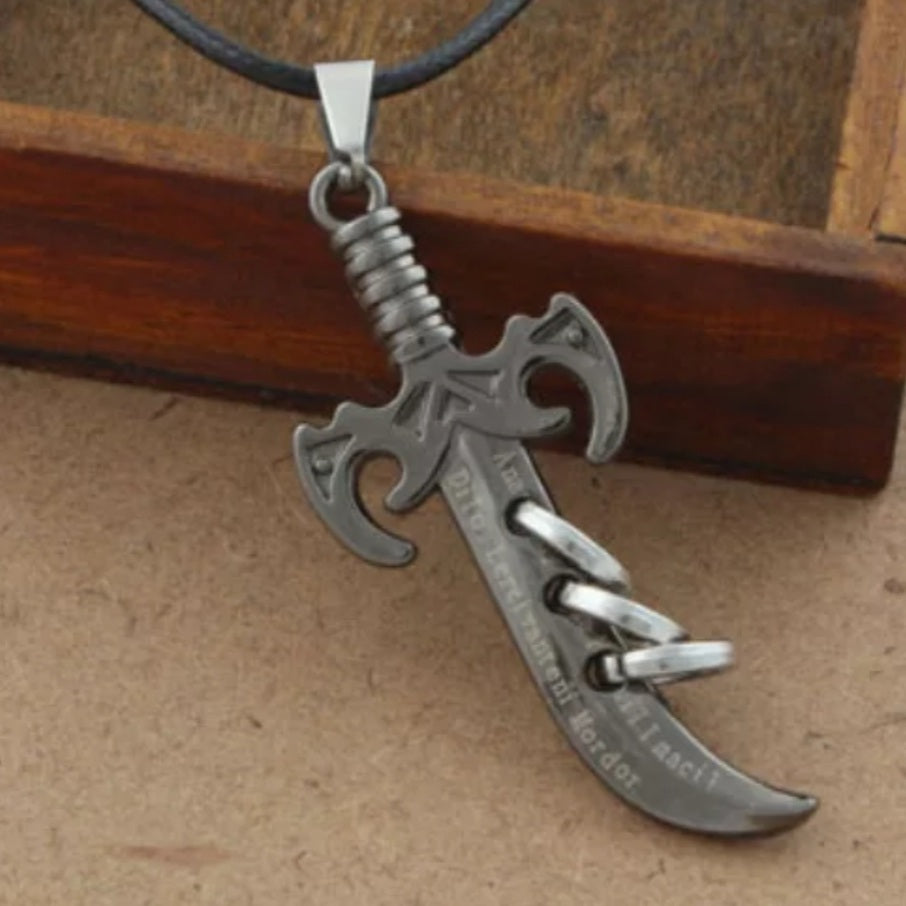 Korean-Style Titanium Steel Cool Blades Pendant Necklace