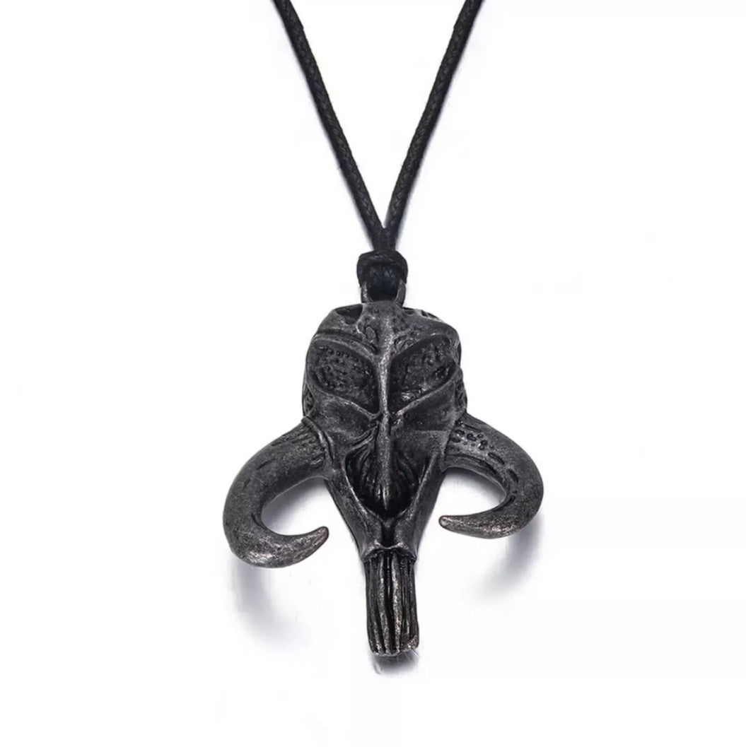 Mandalorian Mythosaur Skull Necklace