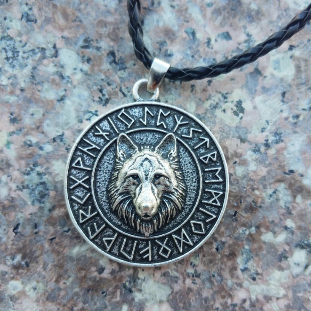 Norse Viking Wolf Head Necklace