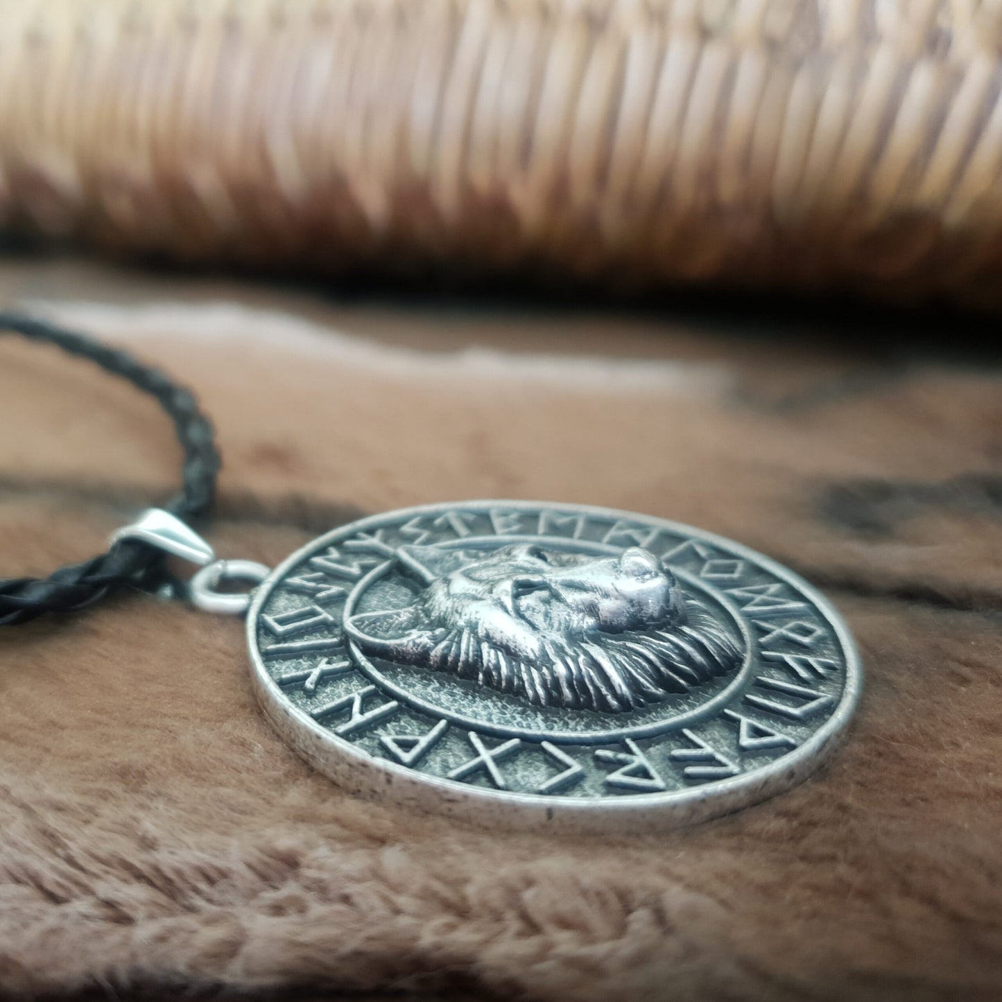 Norse Viking Wolf Head Necklace