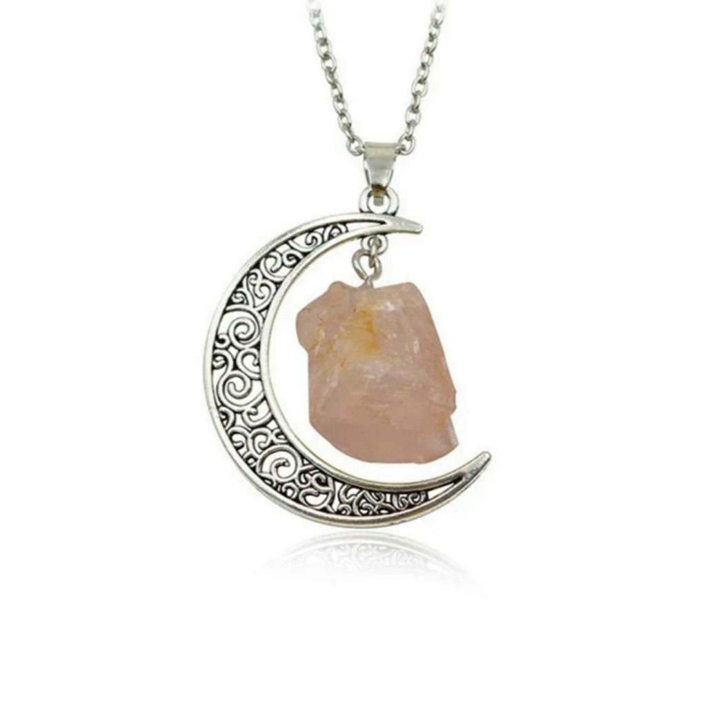 Vintage Moon Irregular Natural Stone Necklace