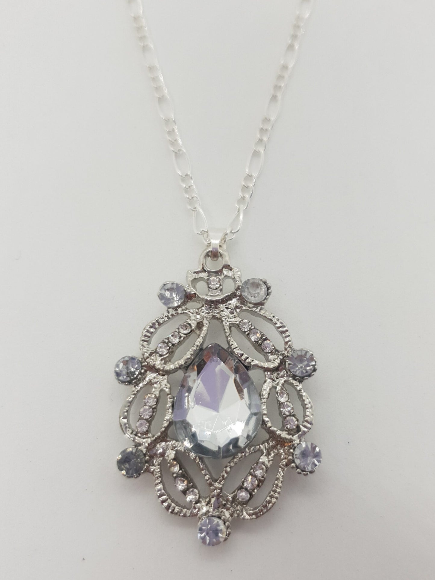 Hollow Carved Crystal Necklace