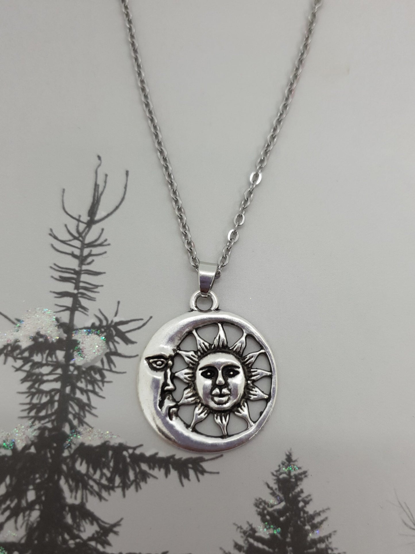 Antique Sun Moon Necklace