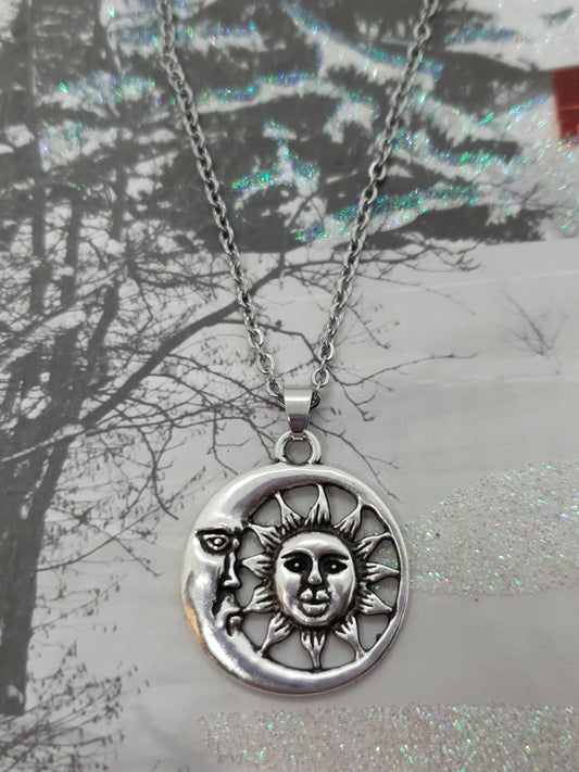 Antique Sun Moon Necklace