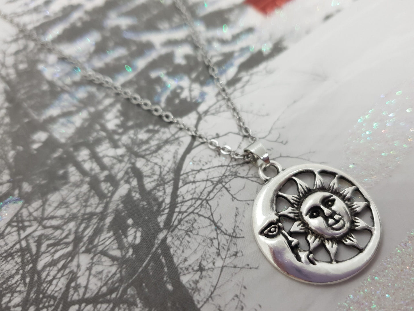 Antique Sun Moon Necklace