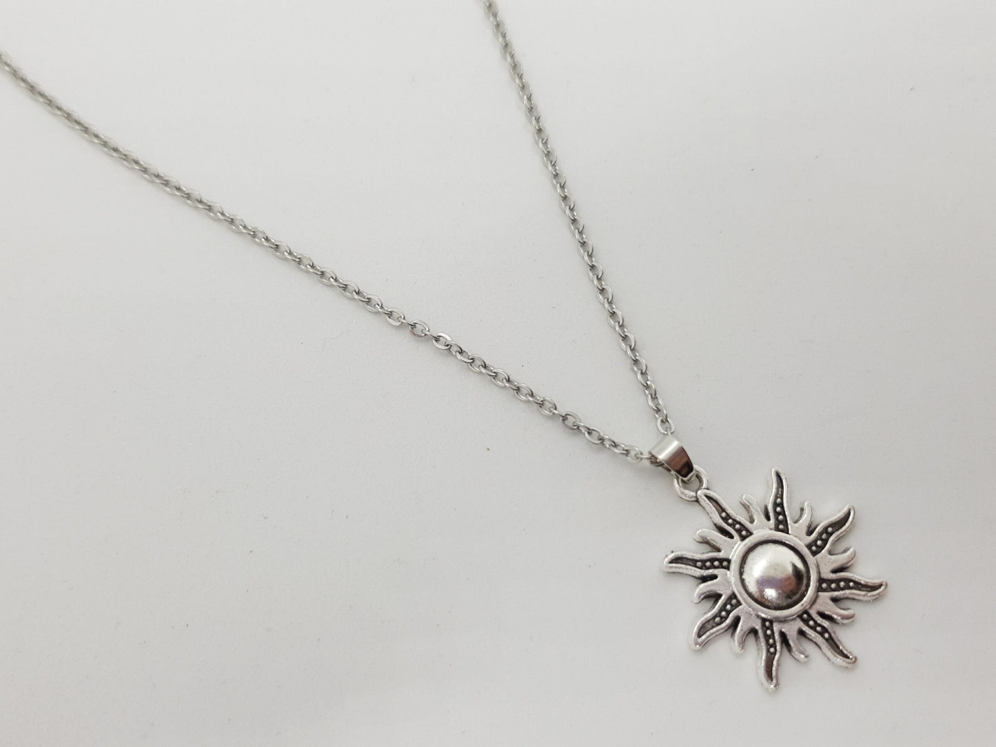 Antique Silver Sunshine Necklace