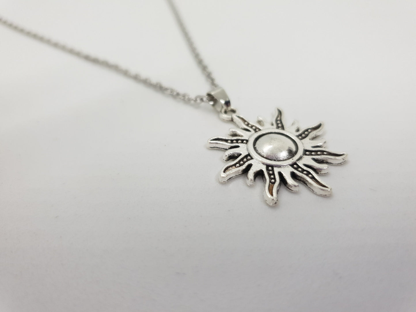 Antique Silver Sunshine Necklace