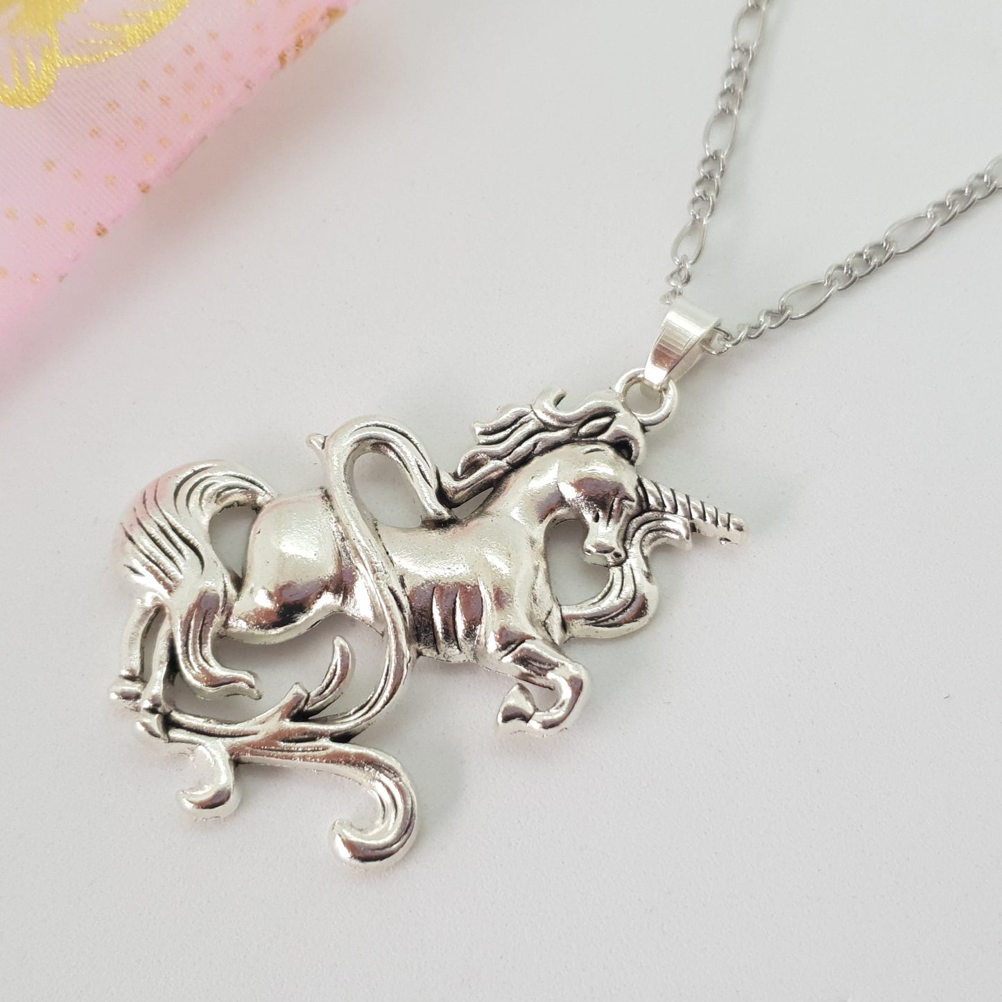 Antique Silver Unicorn Necklace