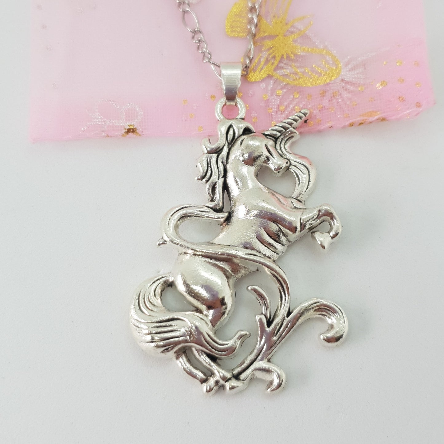 Antique Silver Unicorn Necklace