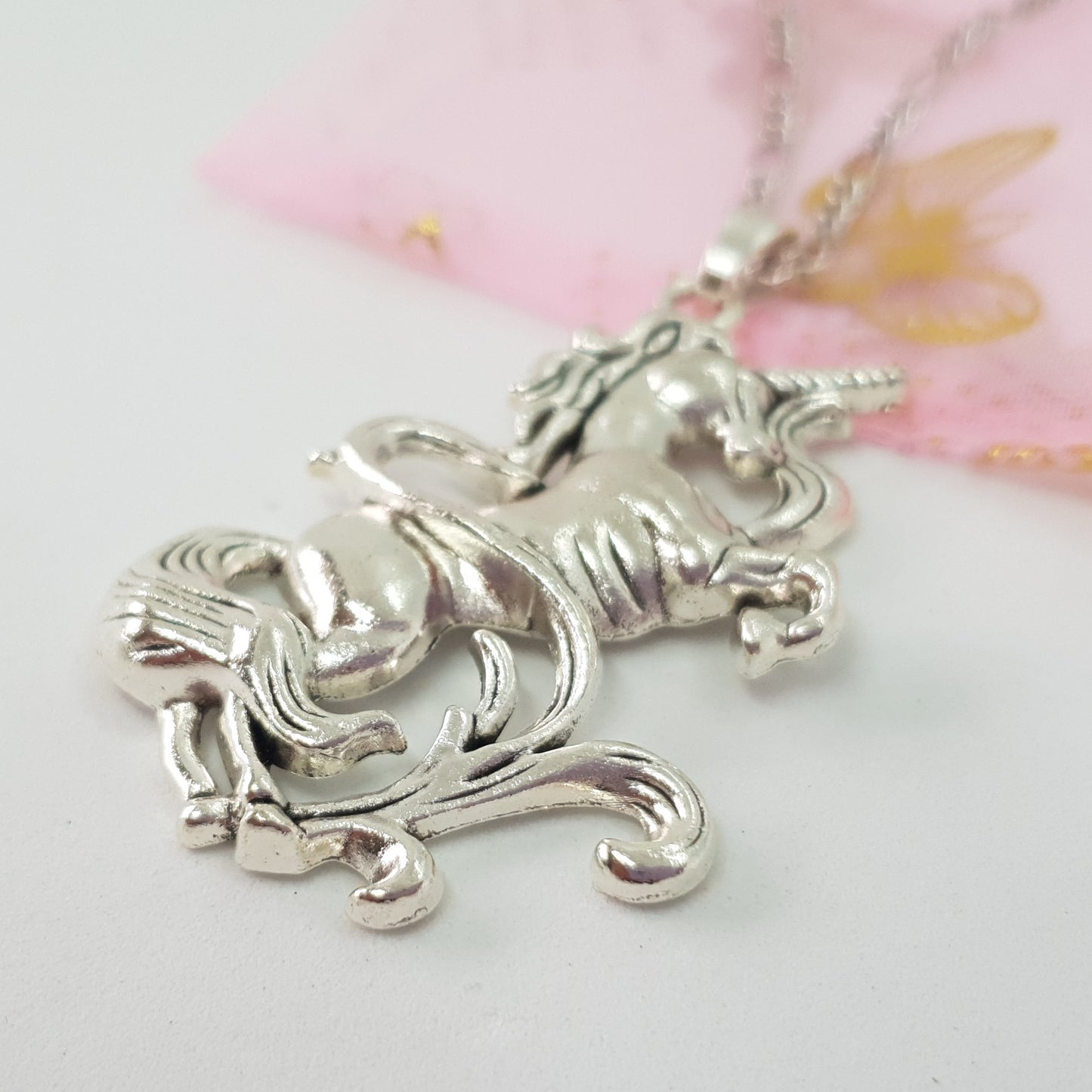 Antique Silver Unicorn Necklace