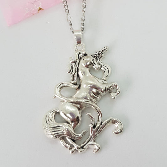 Antique Silver Unicorn Necklace