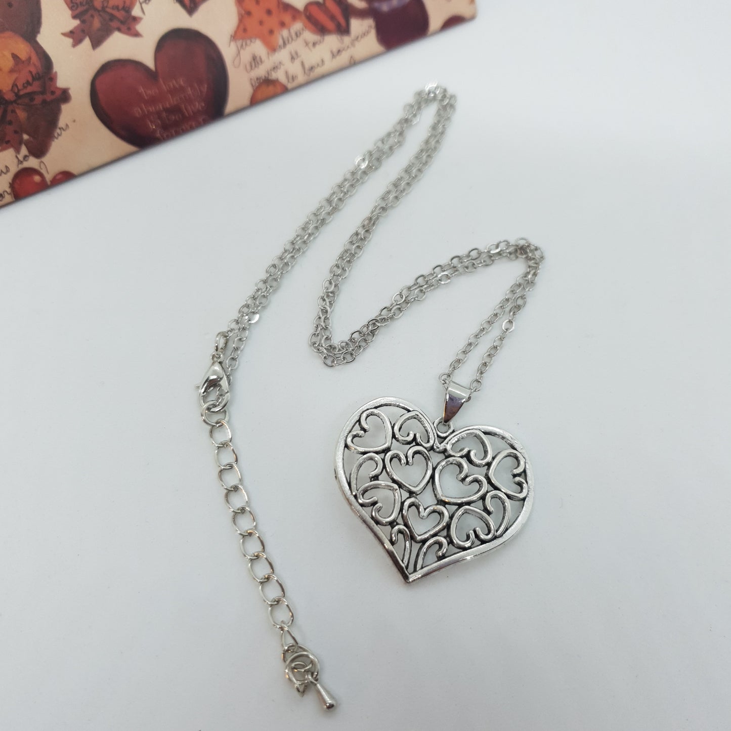 Silver Loads Of Hearts Necklace