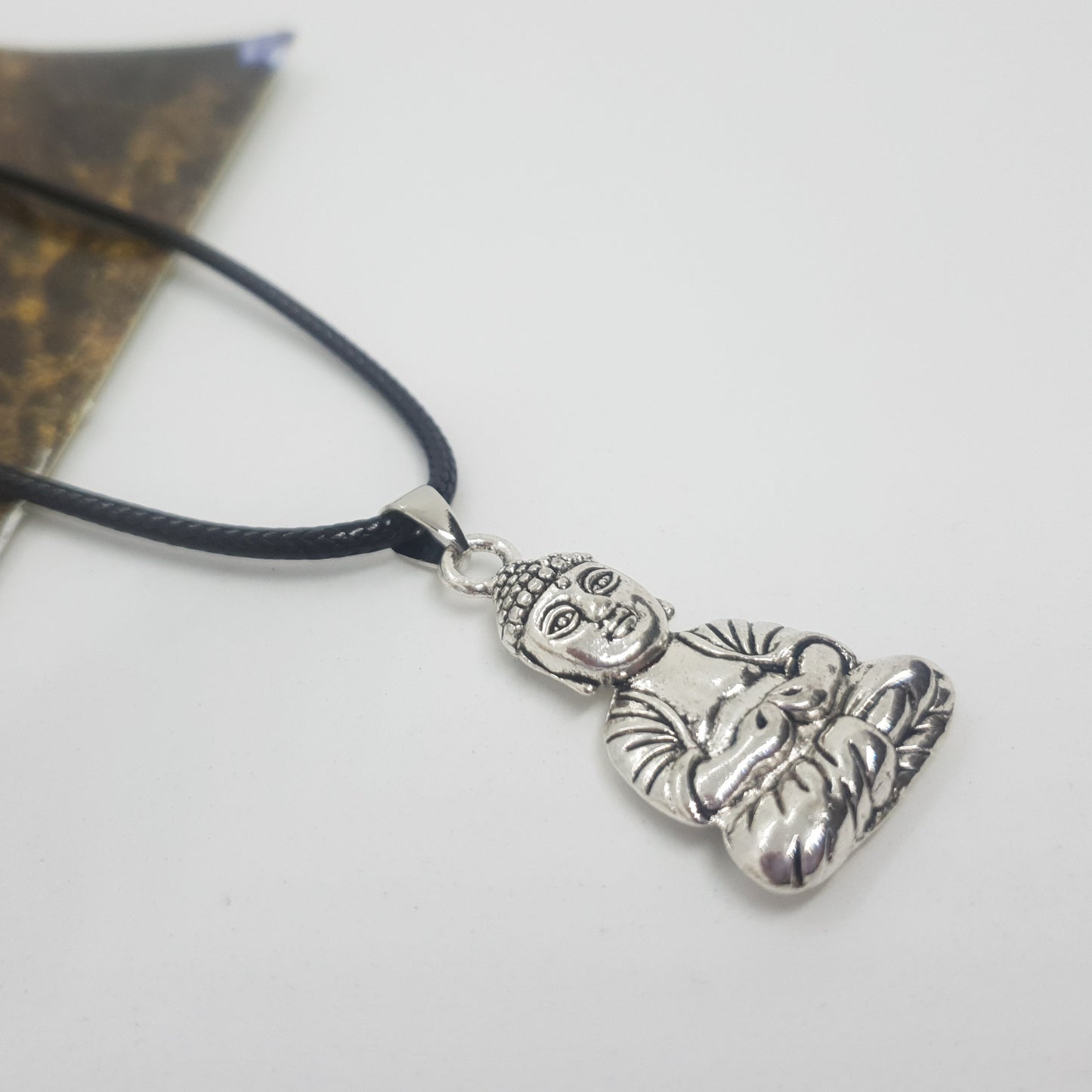 Silver Meditation Buddha Necklace