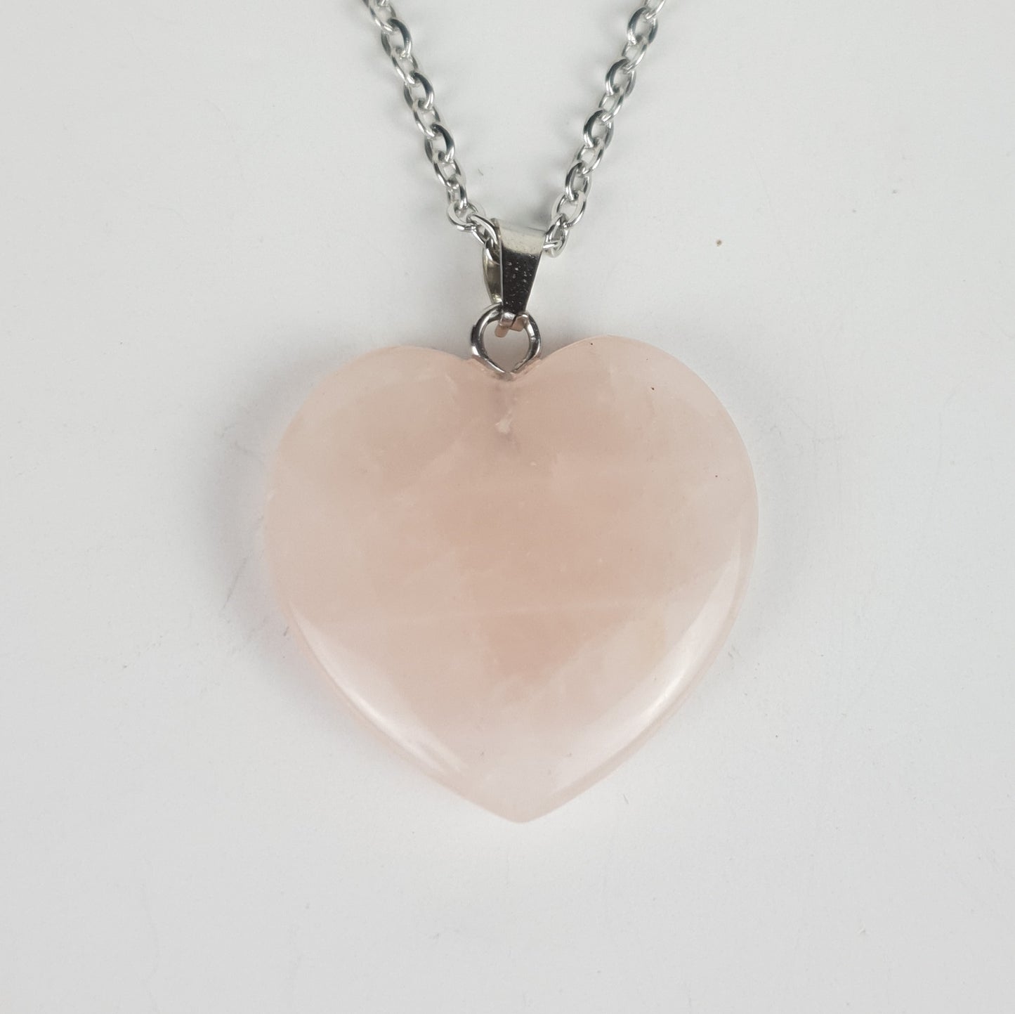 25mm Natural Heart Stone Pendant Necklace