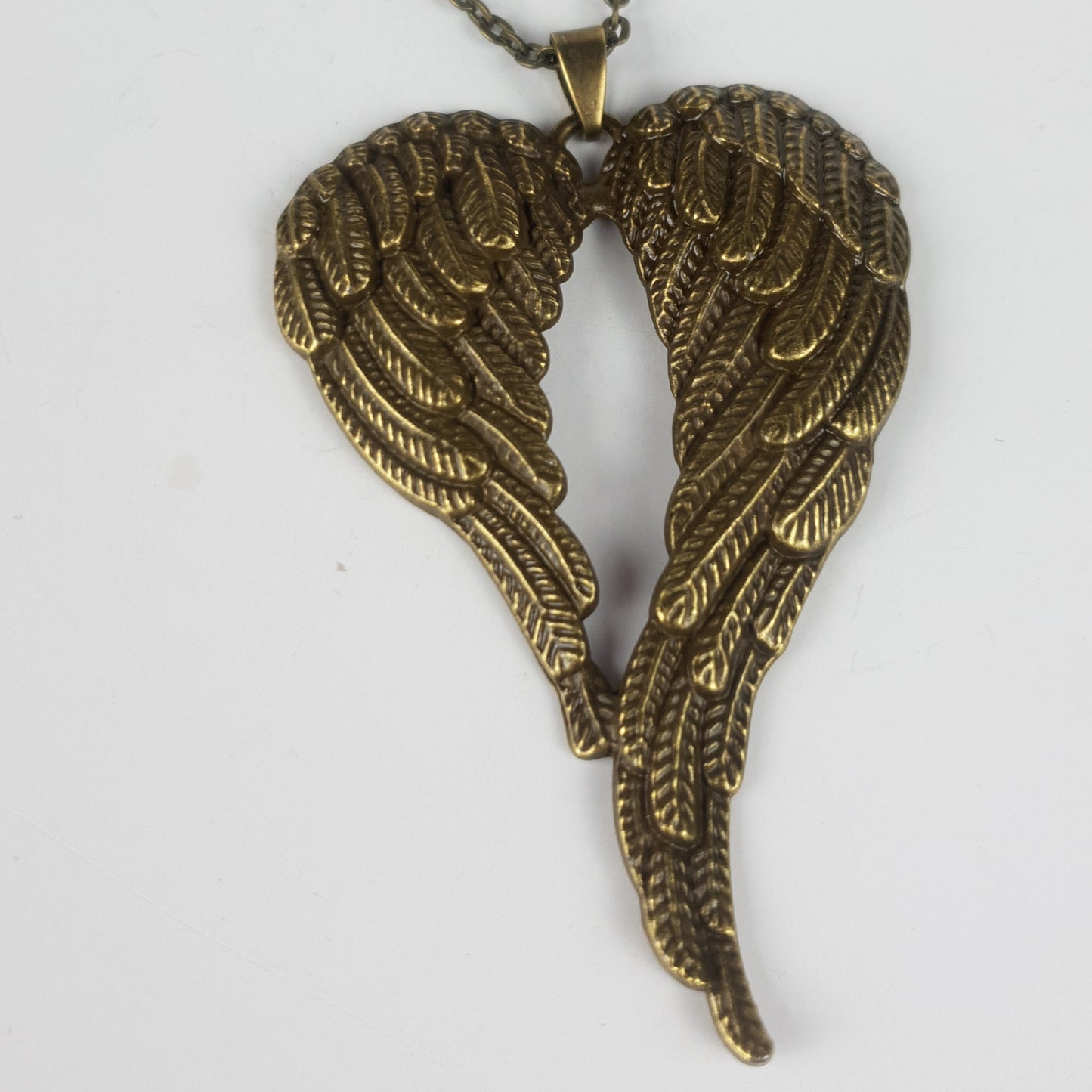 Antique Angel Wings Pendant Necklace