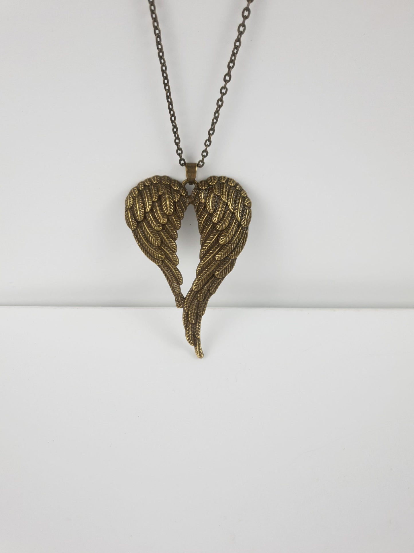 Antique Angel Wings Pendant Necklace