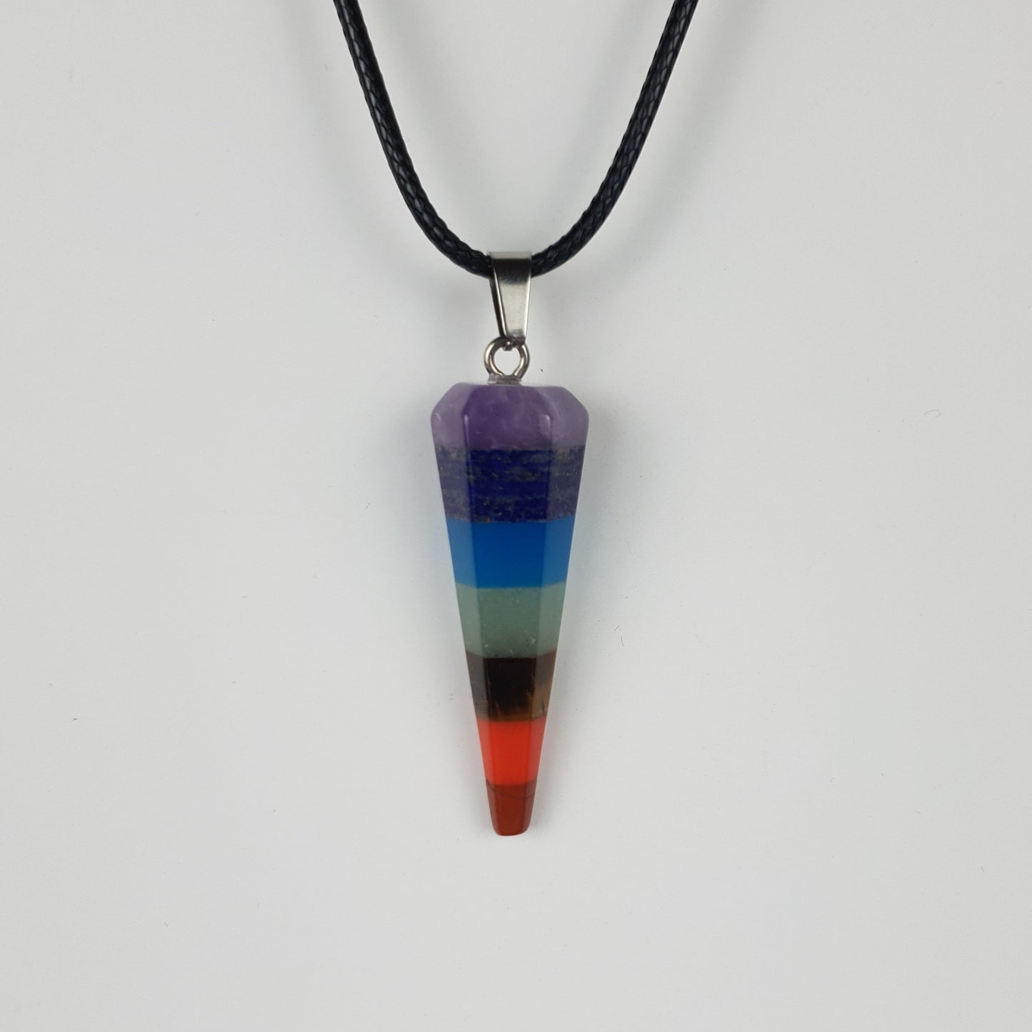 7 Chakra Hexagonal Natural Stone Necklace