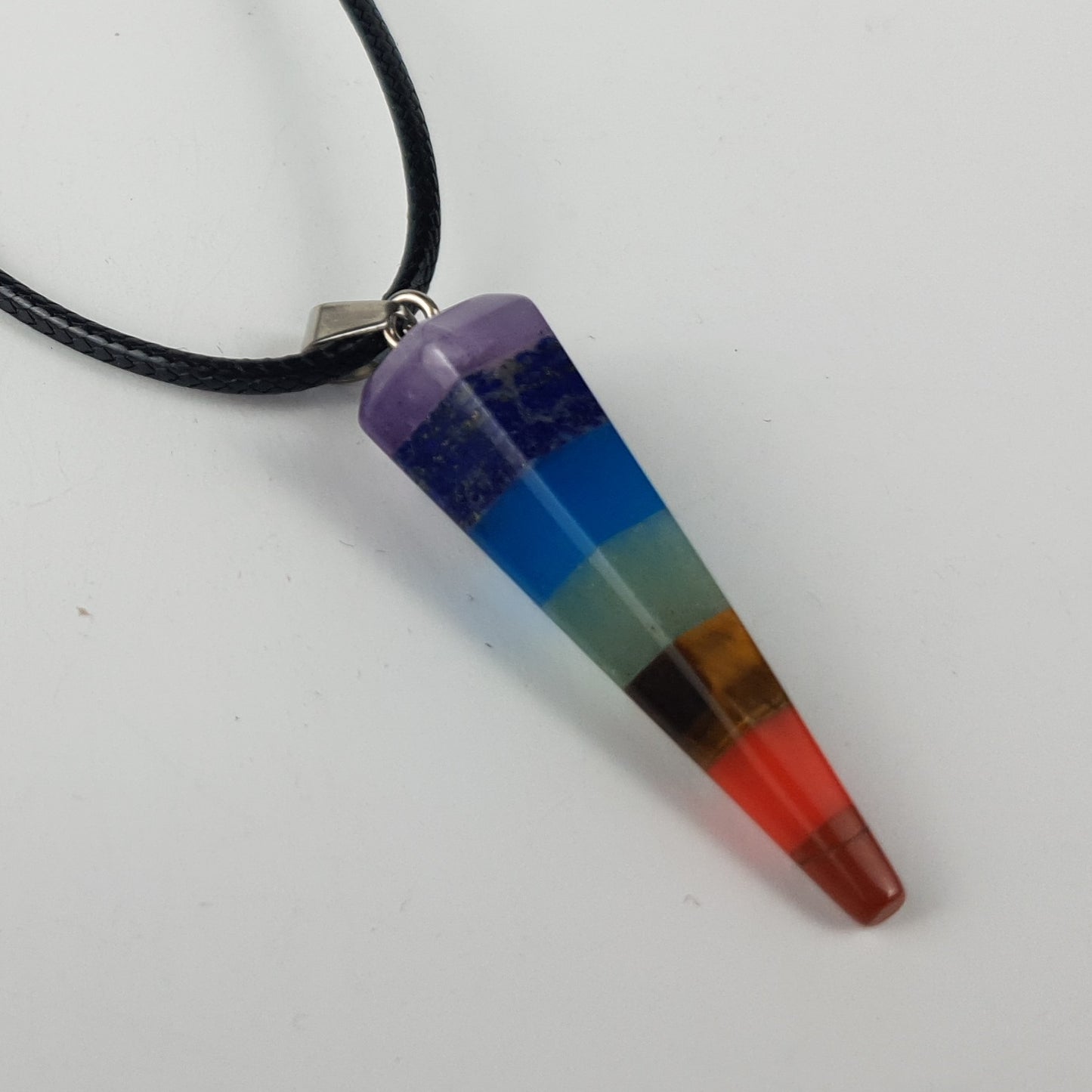 7 Chakra Hexagonal Natural Stone Necklace