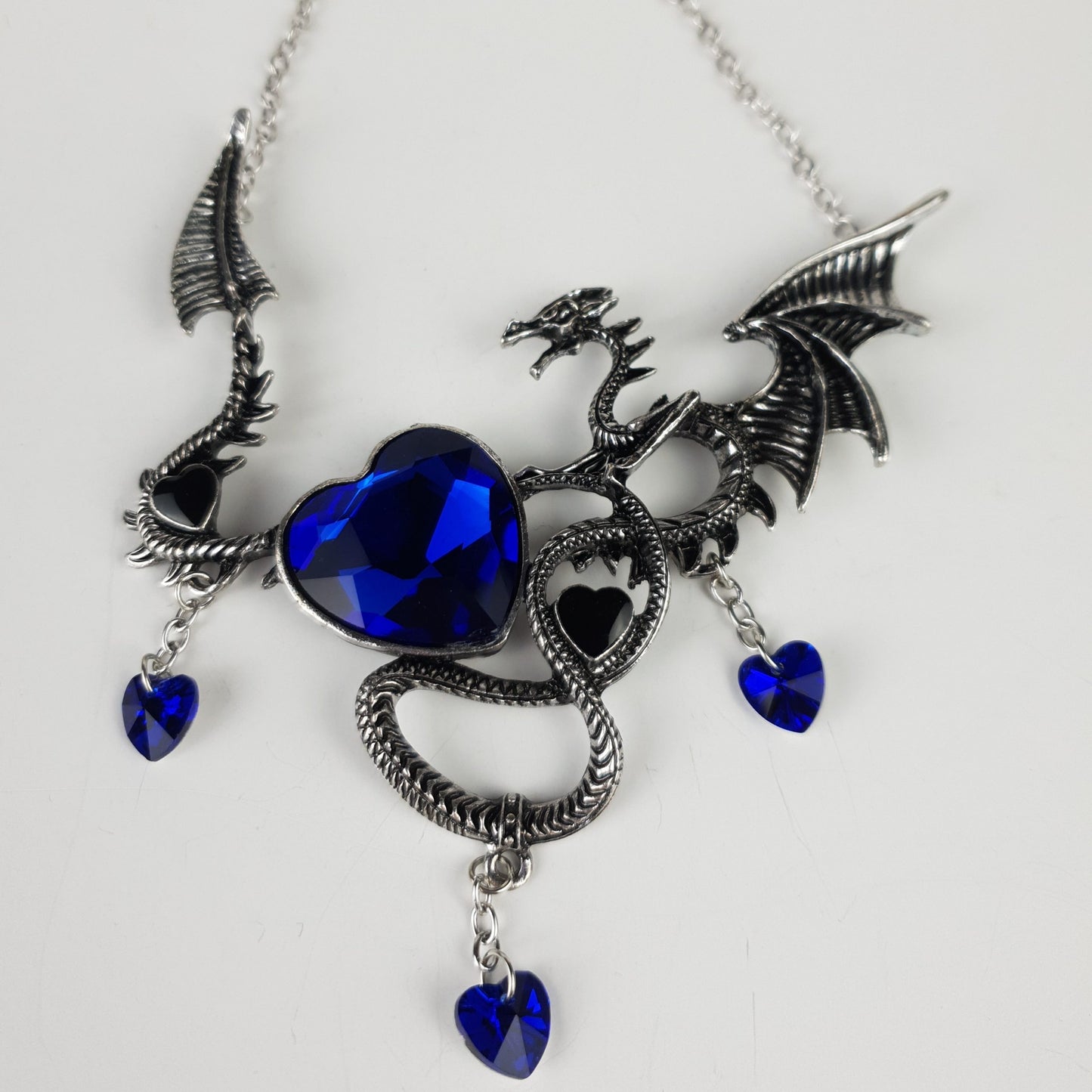 Gothic Dragon Heart Choker Necklace